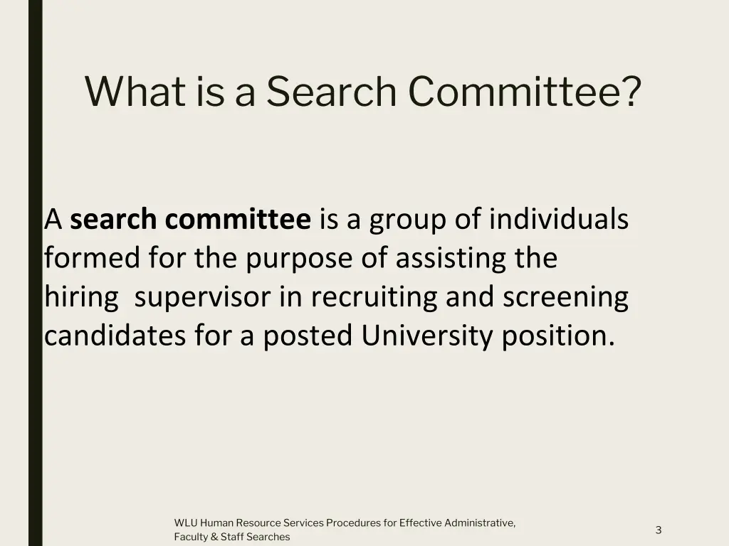 what is a search committee