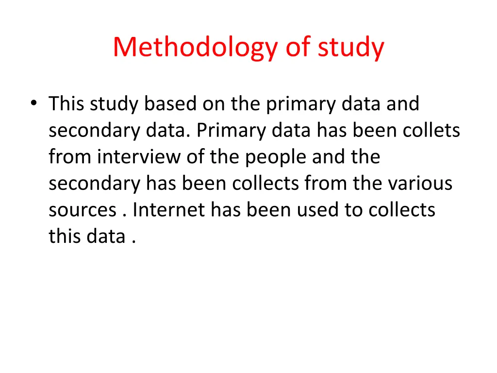 methodology of study