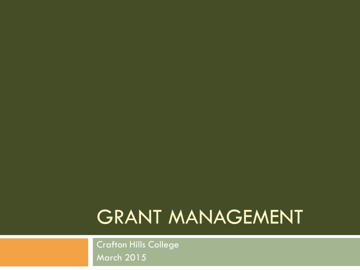grant management