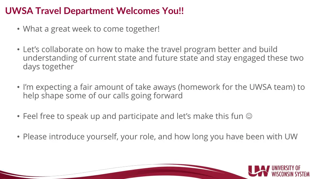 uwsa travel department welcomes you