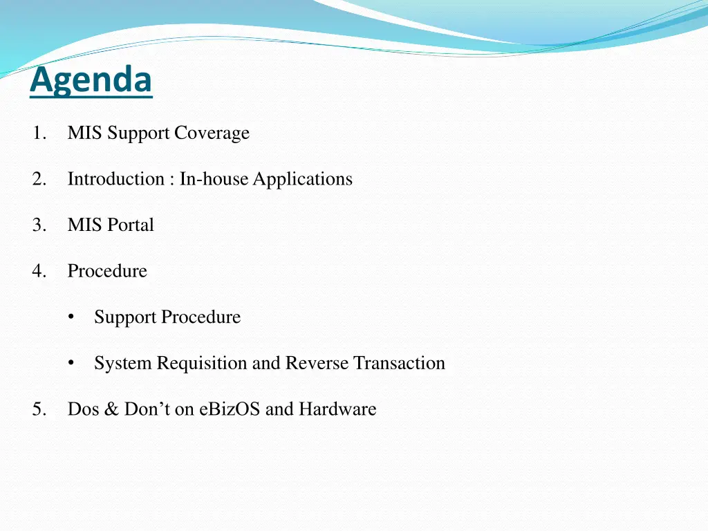 agenda