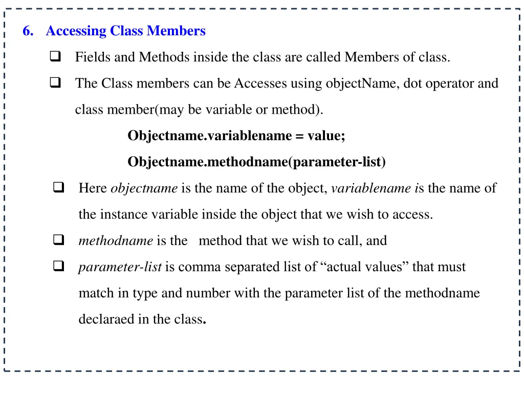 6 accessing class members