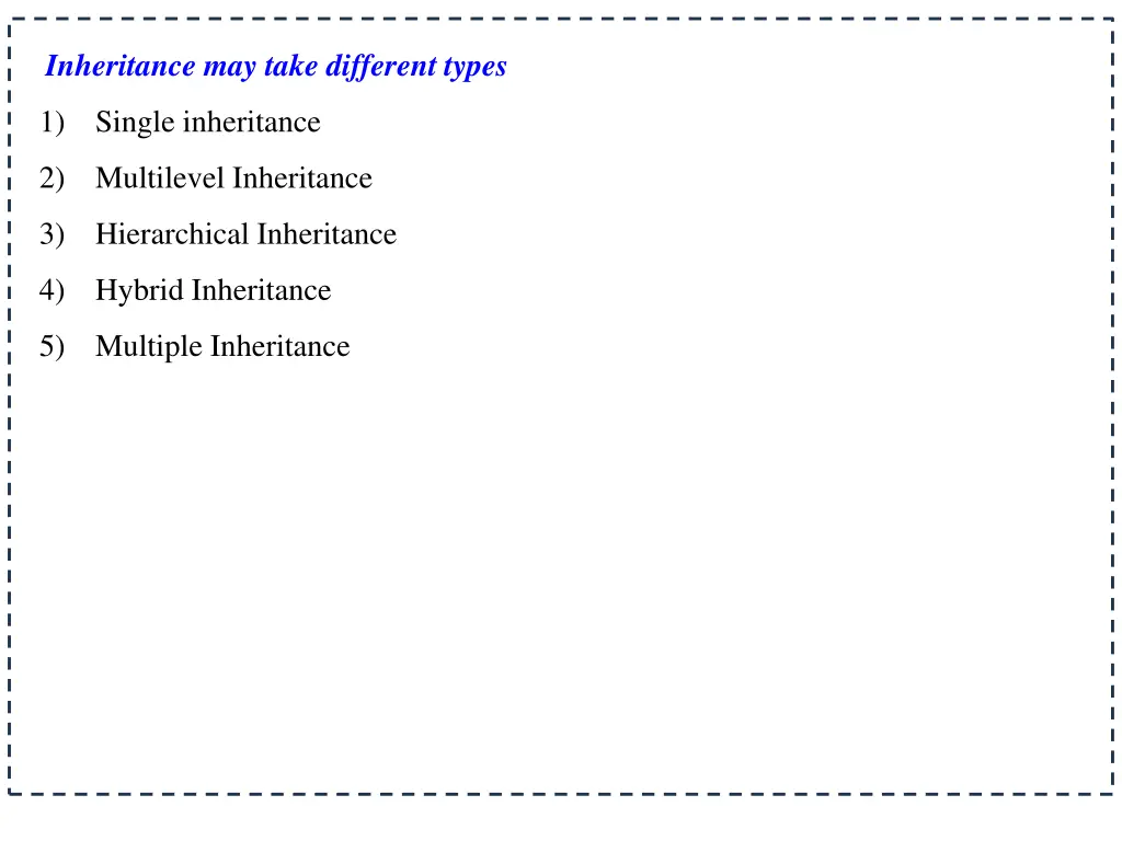 inheritance may take different types