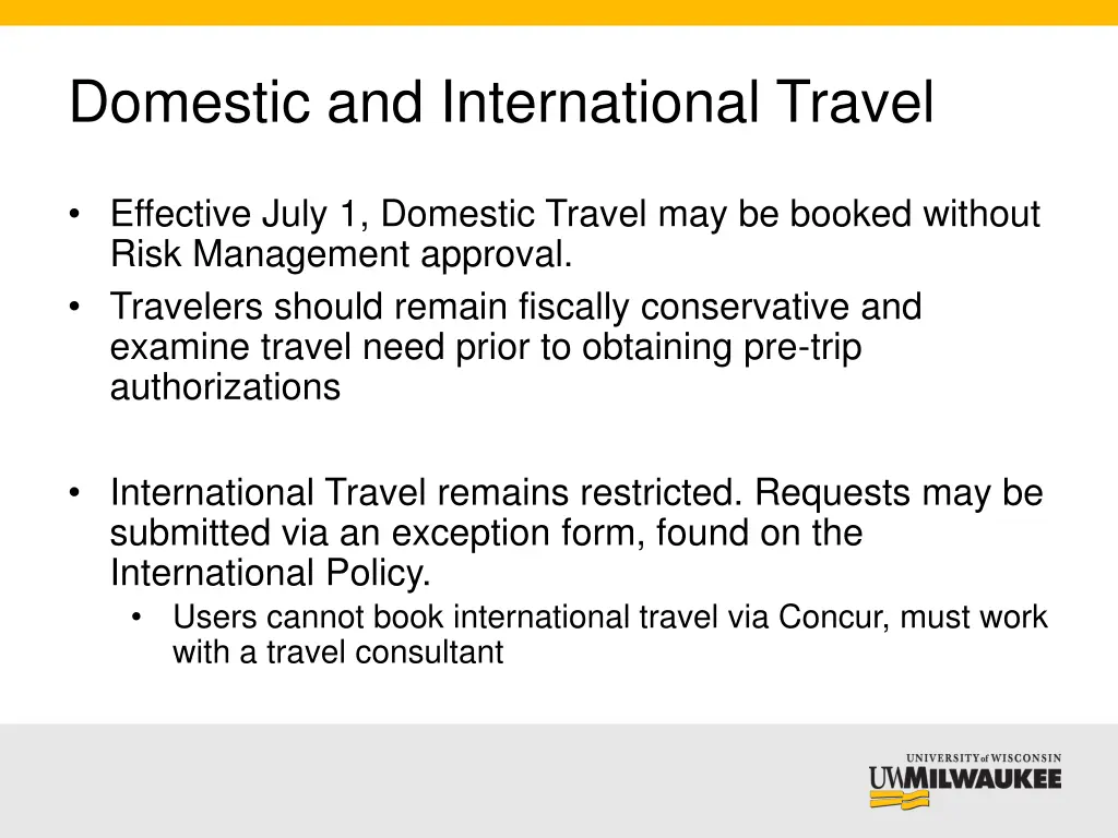 domestic and international travel