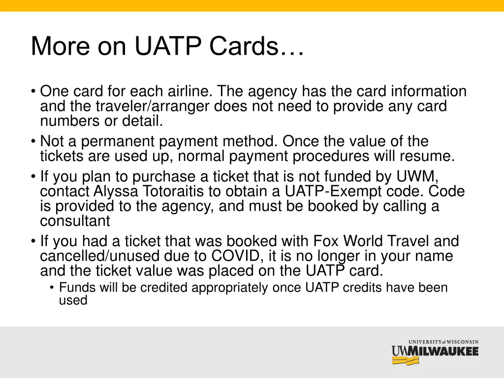 more on uatp cards