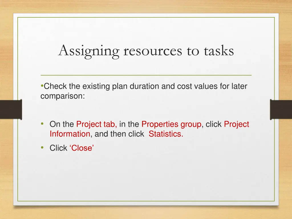 assigning resources to tasks