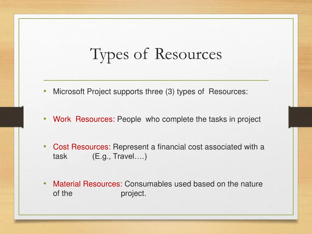 types of resources