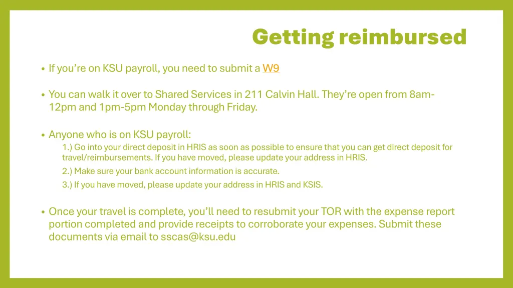 getting reimbursed