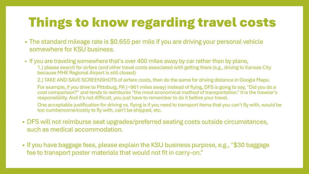 things to know regarding travel costs