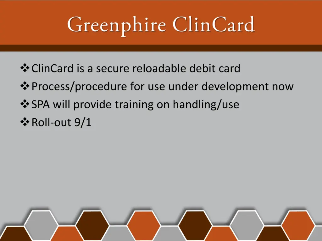 clincard is a secure reloadable debit card