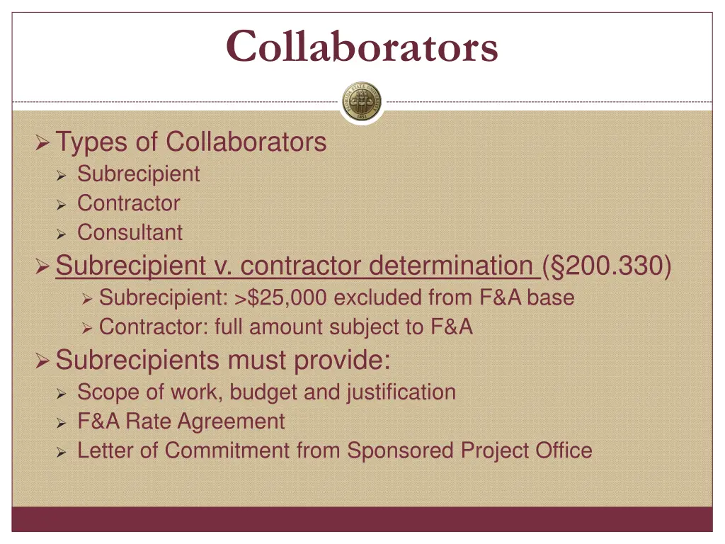 collaborators