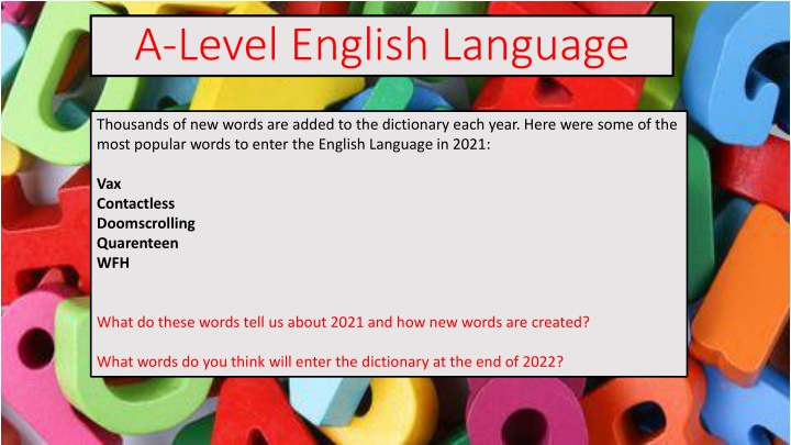 a level english language
