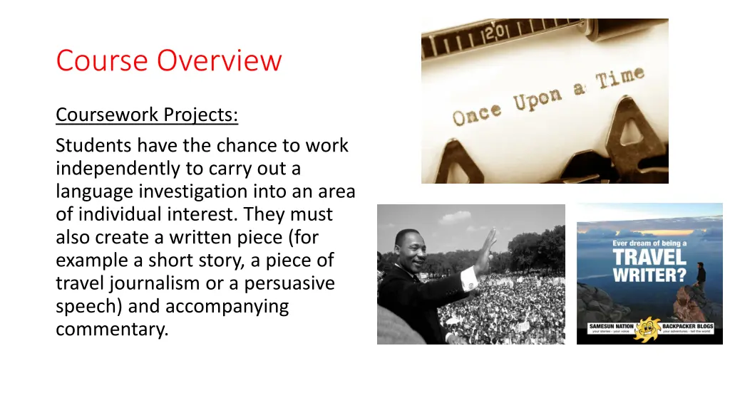 course overview 4