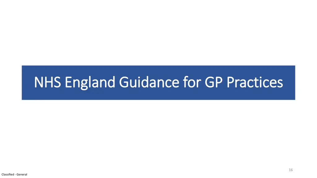 nhs england guidance for gp practices nhs england