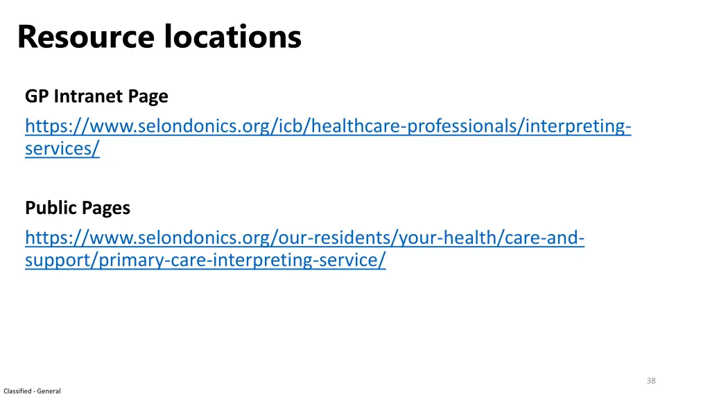 resource locations