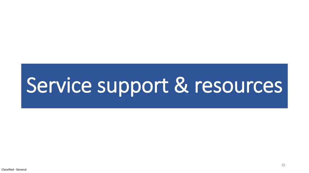 service support resources service support