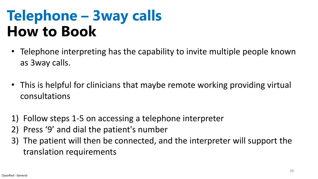 telephone 3way calls how to book