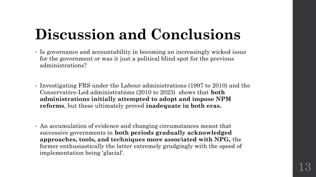 discussion and conclusions