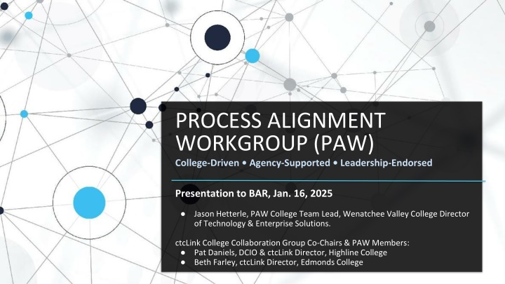 process alignment workgroup paw college driven