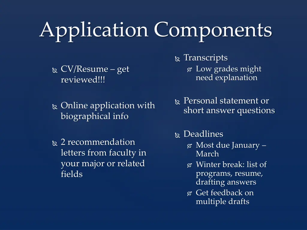 application components