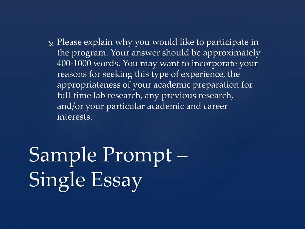 please explain why you would like to participate