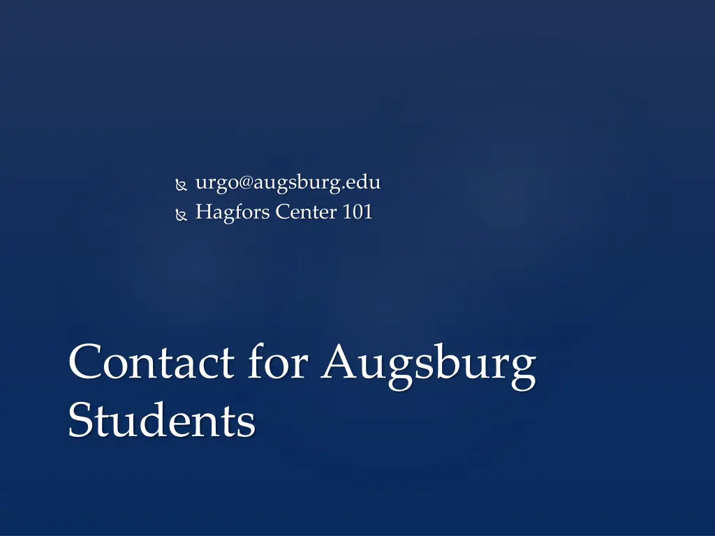urgo@augsburg edu