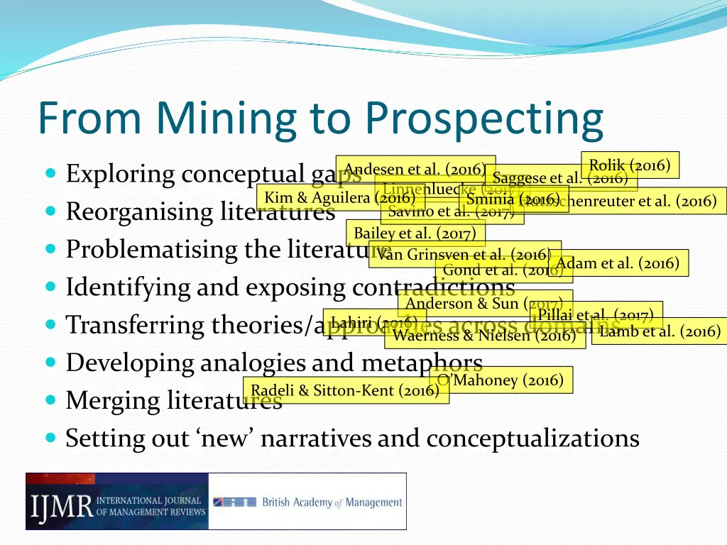 from mining to prospecting 1