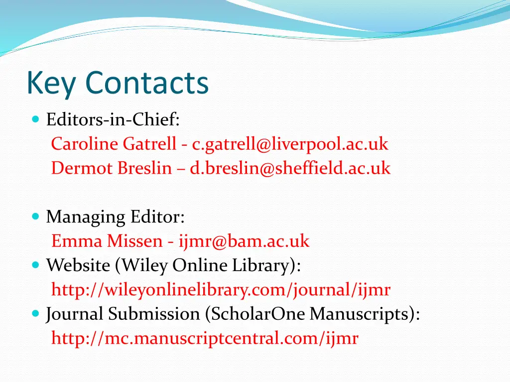 key contacts editors in chief caroline gatrell