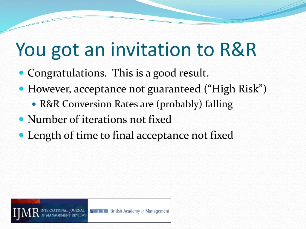 you got an invitation to r r