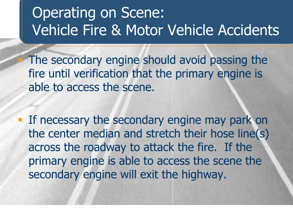 operating on scene vehicle fire motor vehicle 2