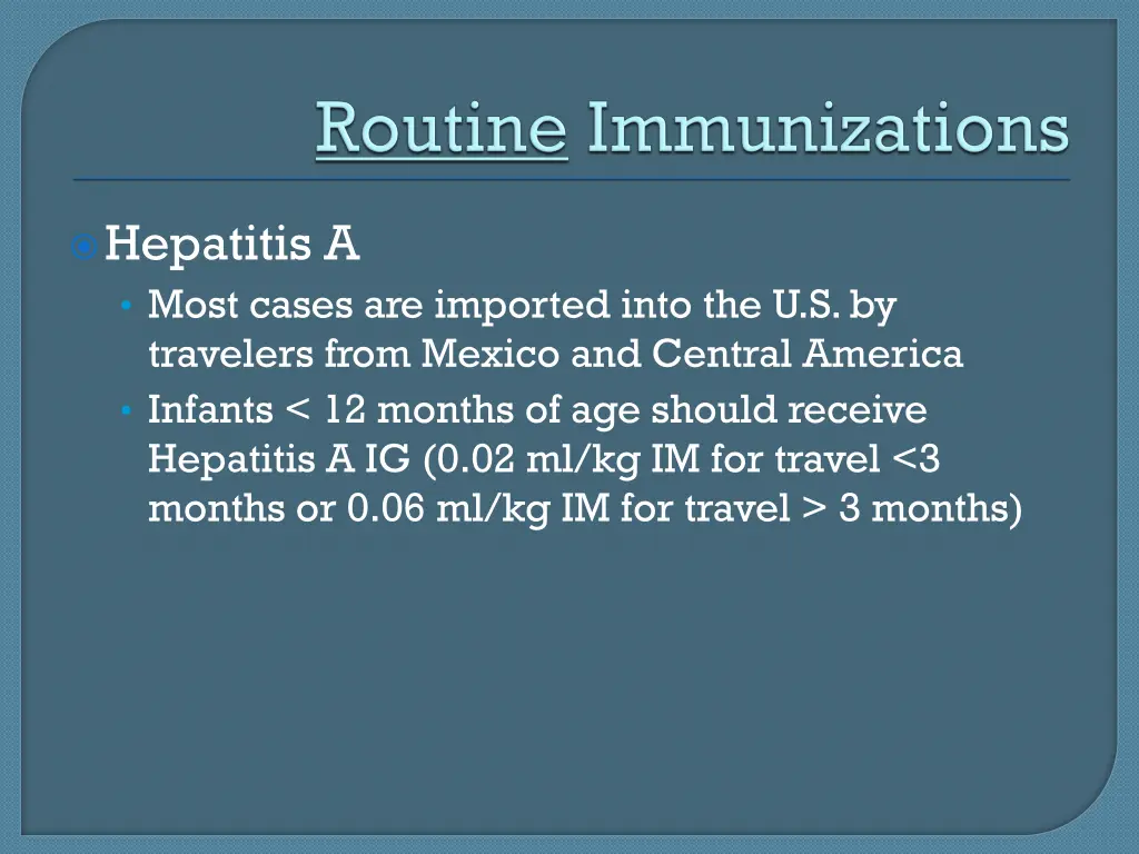 hepatitis a most cases are imported into