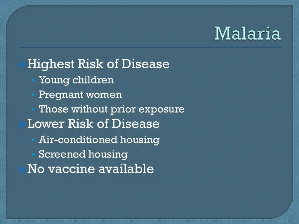highest risk of disease young children pregnant