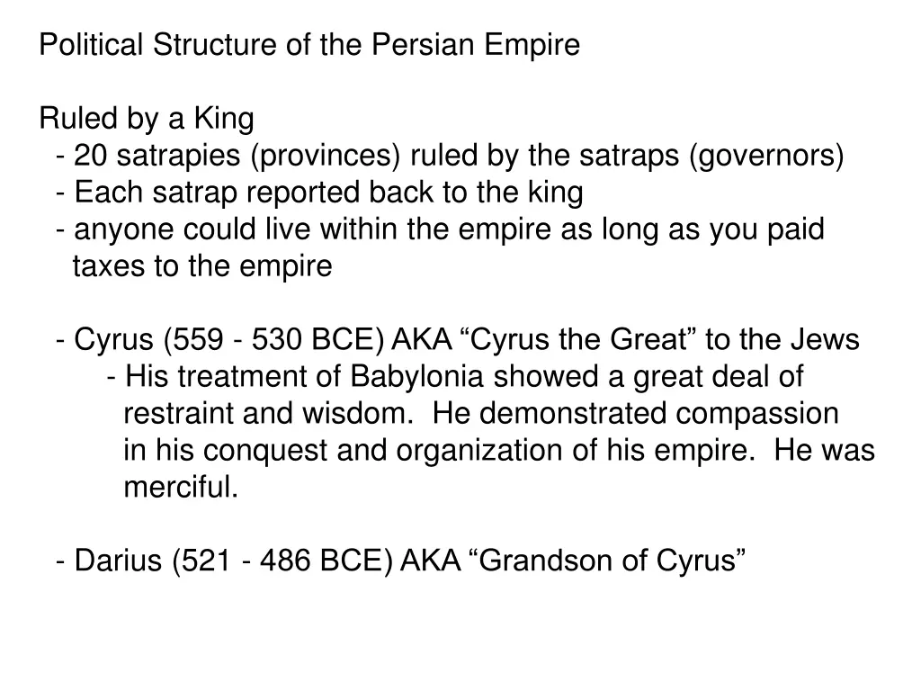 political structure of the persian empire