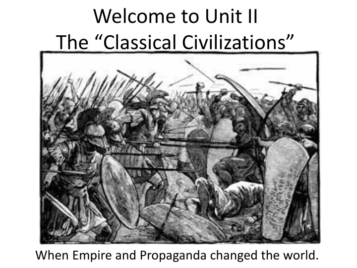 welcome to unit ii the classical civilizations