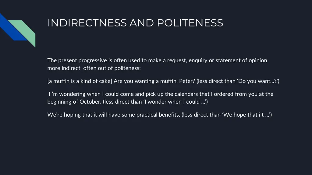 indirectness and politeness