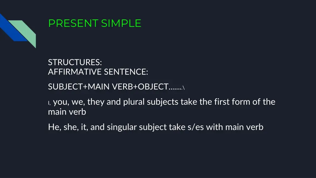 present simple
