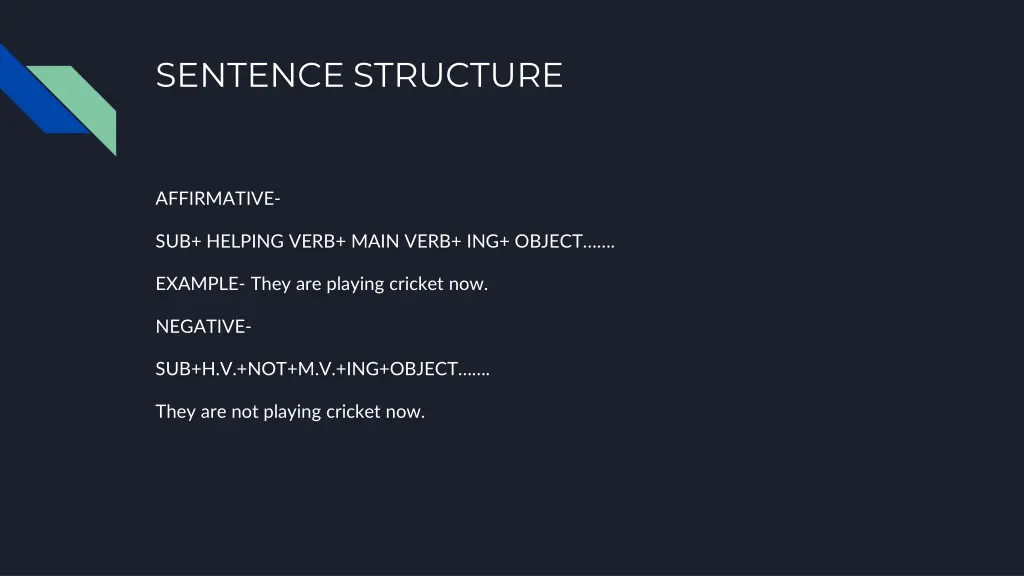 sentence structure