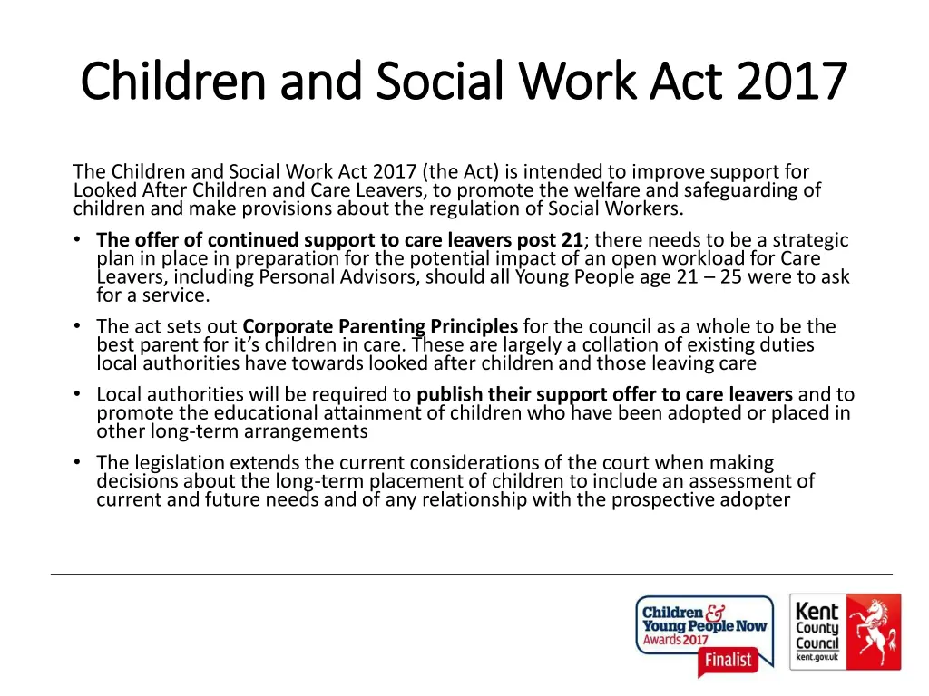 children and social work act 2017 children