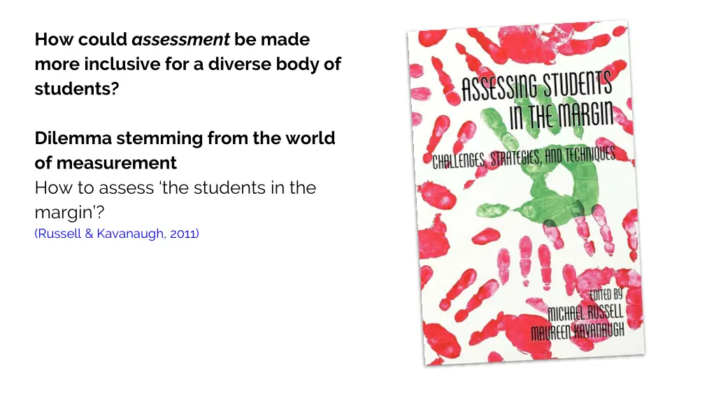 how could assessment be made more inclusive 1