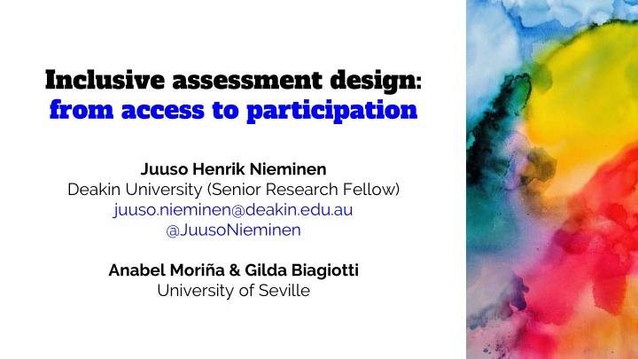inclusive assessment design from access