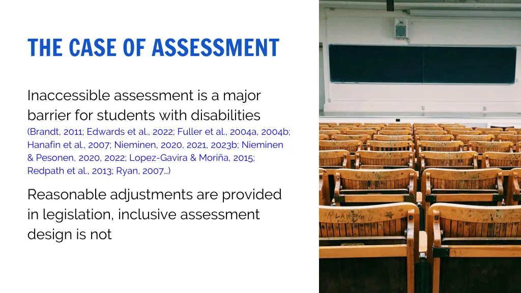 the case of assessment