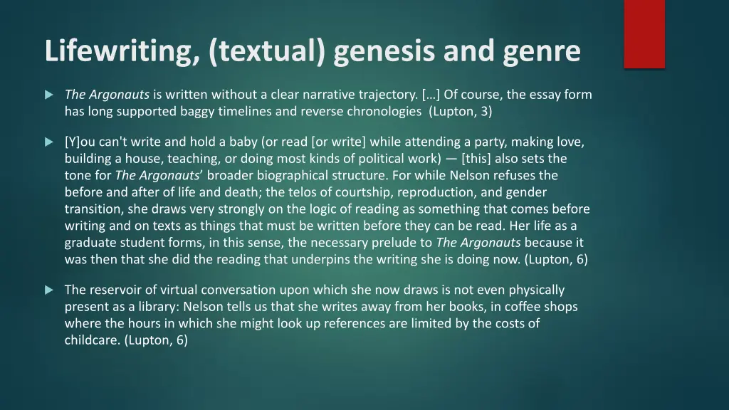 lifewriting textual genesis and genre