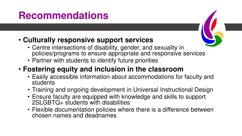 recommendations