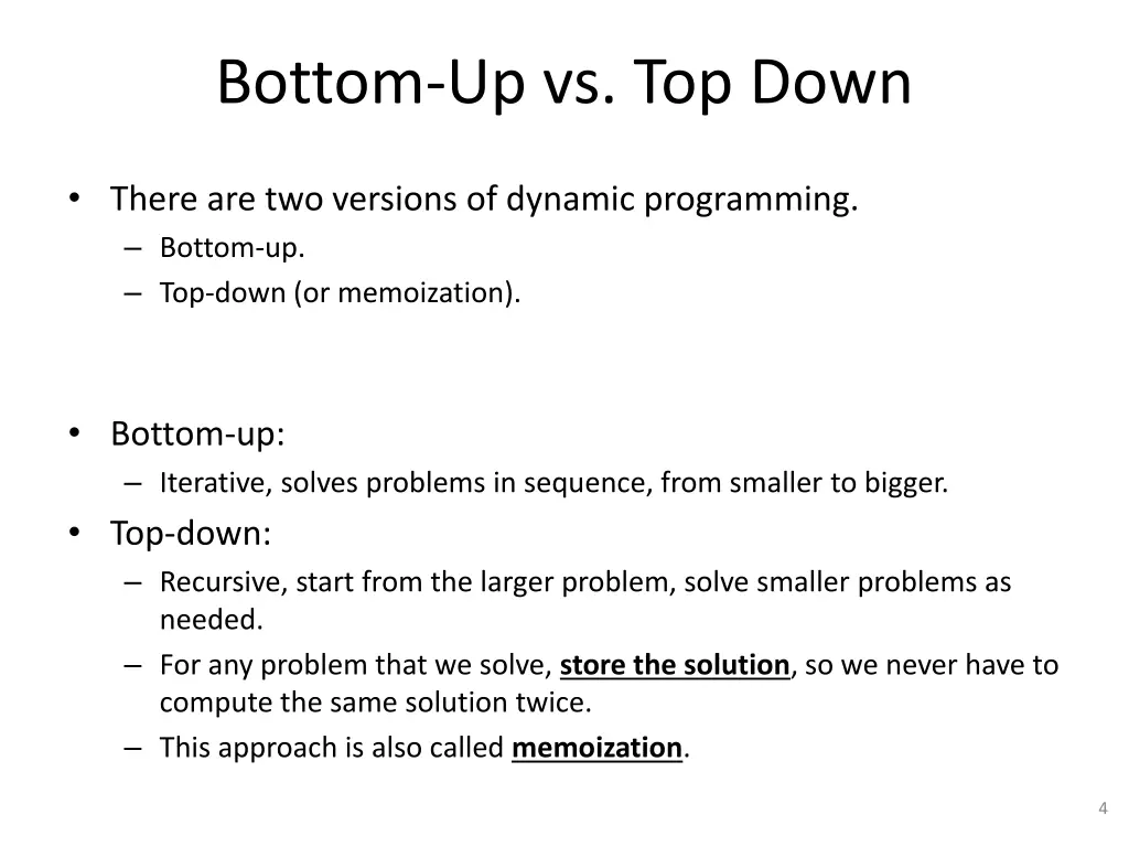 bottom up vs top down