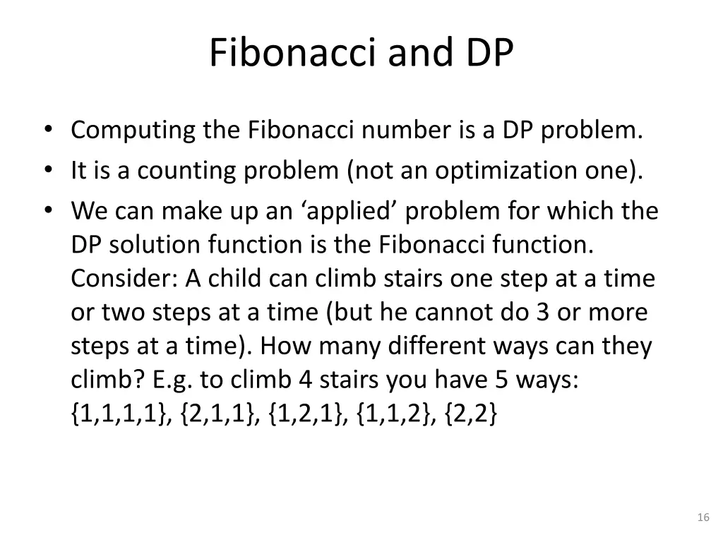 fibonacci and dp