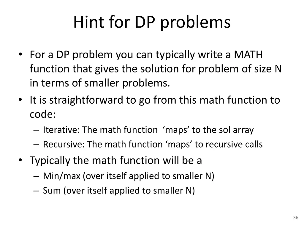 hint for dp problems