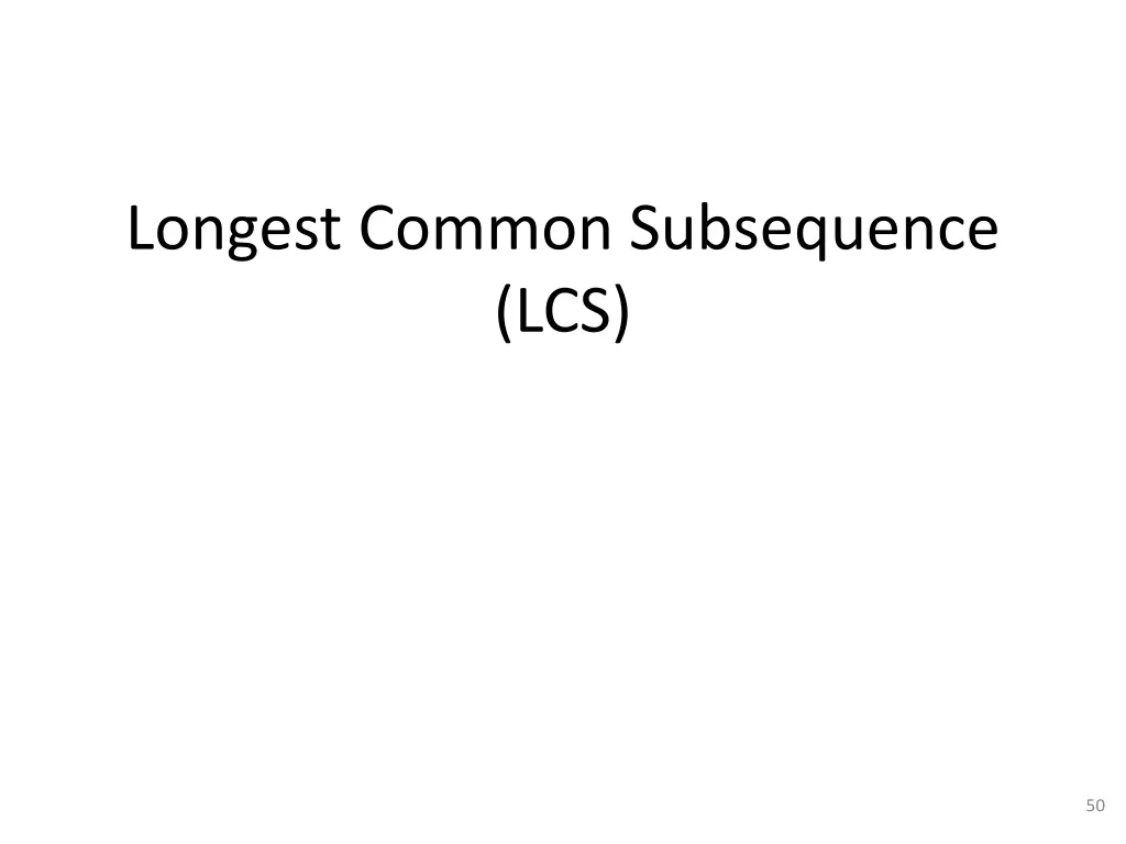 longest common subsequence lcs