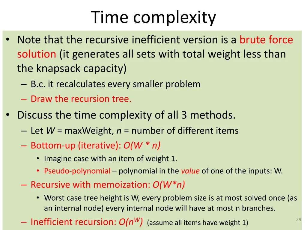 time complexity