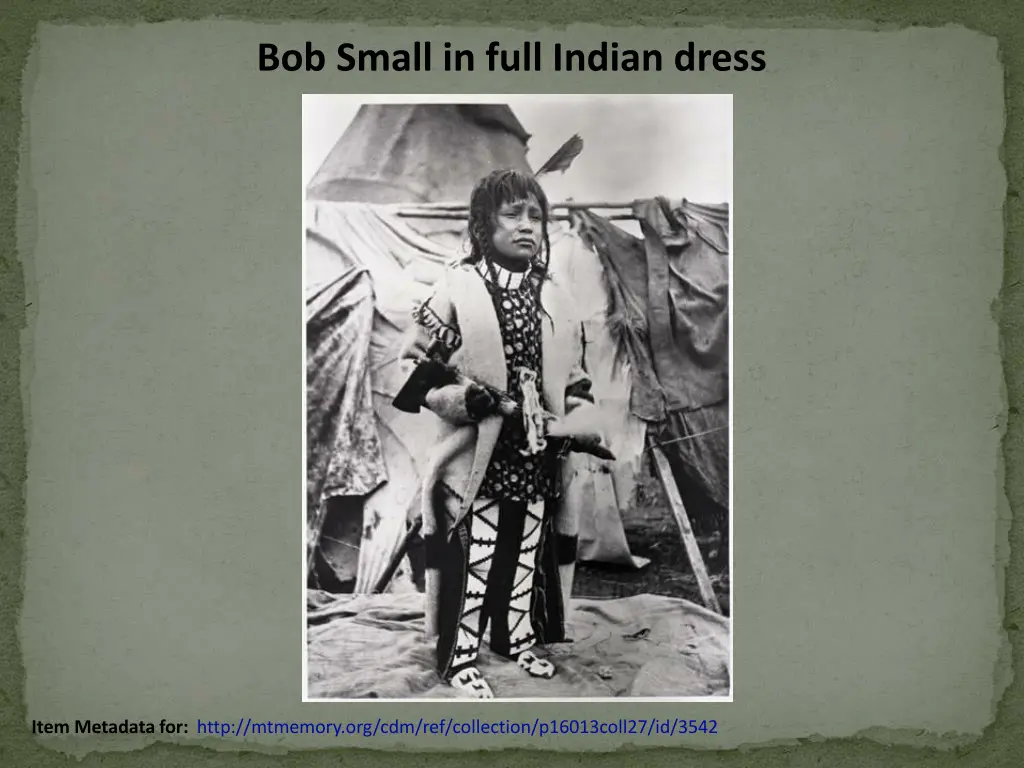 bob small in full indian dress