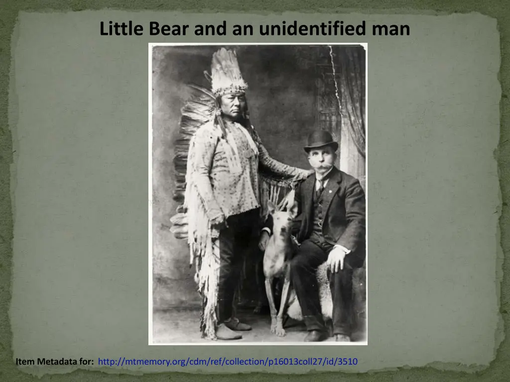 little bear and an unidentified man